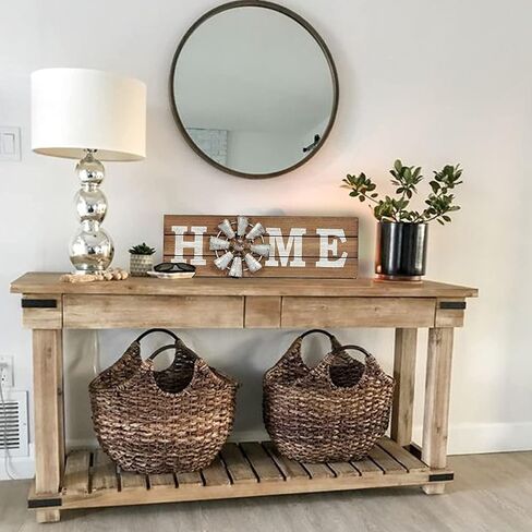 SOFE مزرعة طاحونة معدنية علامة المنزل جدار ديكور 15 "، قائمة بذاتها علامات ديكور المنزل ريفي المتعثرة، علامات خشبية لديكور المنزل منضدية الموقد غرفة المعيشة غرفة نوم عيد الشكر عيد الميلاد in Kuwait