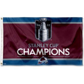 Colorado Avalanche 2022 Stanley Cup Hockey Champions Grommet Flag