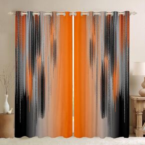 jejeloiu Pink and Black Curtains for Bedroom Living Room (2 Panels, 42 x 63 Inch) Modern Art 30%-50% Blackout Curtains for Kids Adults Messy Rust Darkening Drapes Gradient Stryle Window Treatments s