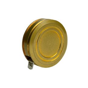 Vintage Edition Brass Retractable Tape Measure - 3 Foot User-Replaceable Tape - Pocket Size - Imperial and Metric - Keychain Clip - Matte Surface Finish - Everyday Carry