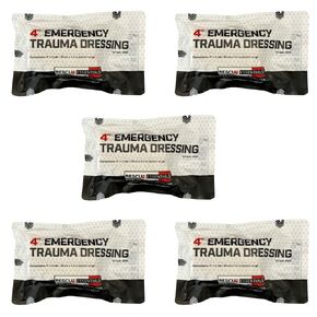 Rescue Essentials 4" Emergency Trauma Dressing - 5 Pack