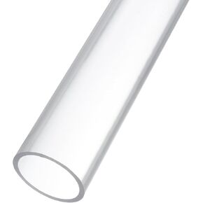 1.3" x 1.6" Dust Collection Clear PVC Pipe 12" Plastic Rigid Tubing Round Drain Pipe, [for Dust Collection Systems] - 33x40mm