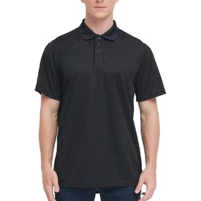 TopTie Men's Short Sleeve Polo Shirt, Regular Fit Athletic Quick-Dry Golf Shirt