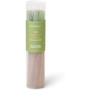 Paddywax 100 Pieces Black Fig Incense Sticks with Glass Storage Container