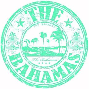 NI4012-Pack Bahamas Grunge Travel Stamp Car Window Bumper Vinyl Decal | 4-Inch Diameter