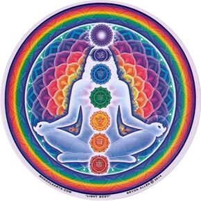 Light Body – Spiritual Window Sticker/Decal - Circular 4.5" Translucent
