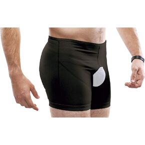 Inguinal Hernia Support Belt Invisible Underpants Compression Garment Truss Galess (Black, M)