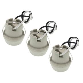 Keyless Porcelain Threaded Socket,TWDRTDD Medium base E26 threaded Keyless porcelain socket (with Two Hole Flanged Mounting)