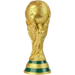 2022 World Cup Trophy Replica, World Cup Replica, Premium Quality Resin Football Soccer Collectibles, Sports Fan Trophy, Gold Sports Award Decorations for Bedroom Office Desktop (5.1 Inches)