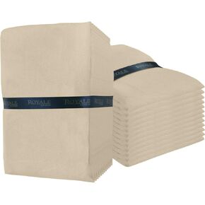 ROYALE LINENS Flour Sack Dish Towels - Kitchen Towel - Super Absorbent Flour Sack -100% Ring Spun Cotton -Tea Towels - for Embroidery, Cloth Diapers, Cheese Strainers (White - 28" X 28" Pack of 12)