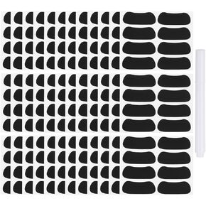 PATIKIL Sports Eye Black Stickers Set, 144 Pairs Adhesive Breathable Eye Strips Face Stickers with 1Pcs White Pencil for Baseball Football Softball Lacrosse Fans on Game Day, Black