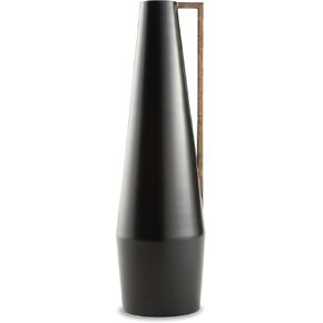 Signature Design by Ashley Pouderbell Small Contemporary Metal Vase, Black & Gold