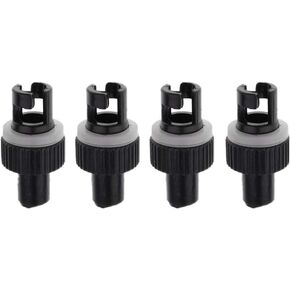 4 Pieces Air Pump Hose Valve Adapter Black PVC Kayak Inflatable Boat Air Valve HR Hose Adapter Water fit for Boat Kayak Rubber Boats
