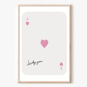 Playing Card Canvas Wall Art Good for the Plot Poster Trendy Aesthetic Wall Prints Pink Queen of Hearts Poster Poker Canvas Wall Art Pink Preppy Aesthetic Pictures Funny Art Print 16x24inch No Frame