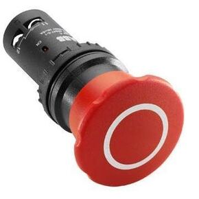 ABB CE4P-10R-02 22mm Assembled Pushbutton, Push/Pull, Red, Compact