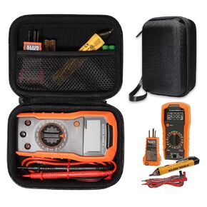 CaseSack Organizing Case for Klein Tools 69149P Electrical Test Kit with Digital Multimeter, Noncontact Voltage Tester and Electrical Outlet Tester, Leads and Batteries