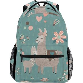 senya Llama And Cactus Fantasy Backpack School Bag Travel Daypack One_Size