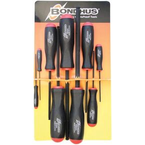 Bondhus 10699 Set of 9 Balldriver Screwdrivers, ProGuard Finish, sizes 1.5-10mm