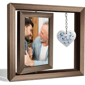 Gifts for Newly Engaged Couple, Rotating Floating Picture Frame, Wedding Shower Gifts for Newlyweds, Bridal Shower Gifts for Bride to Be, Mr and Mrs EST 2024 Gifts for Couples