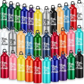 32 قطعة من Uiifan، هدية شكر لزملاء العمل، زجاجة مياه من الألومنيوم، هدية تقدير للموظفين، زجاجة مياه رياضية ملهمة خفيفة الوزن لموظفي المعلمين (متعددة الألوان) in Kuwait