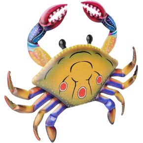 OFFSCH Ocean Decorations 1pc Crab Wall Hanging Decoration Large Iron Seaside Mural Metal Beach Wall Decor