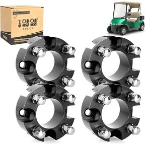 10L0L Golf Cart Wheel Spacers Adapters 2 Inch for EZGO Club Car 4 Lug (4x4 Bolt Pattern, 68mm Hub Bore, 1/2-20 Studs) - 4 Pack