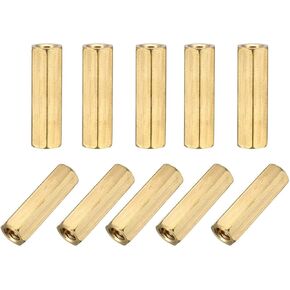 uxcell M4x20 Female-Female Hex Brass PCB Motherboard Spacer Standoff for FPV Drone Quadcopter, Computer & Circuit Board 25pcs