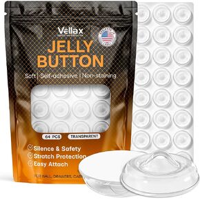 Door Knob Wall Protector 4 pcs (2"x0.5") – Easy to Install, Silicone Wall Protectors from Door Knobs for Noise Reduction & Surface Protection, Self Adhesive