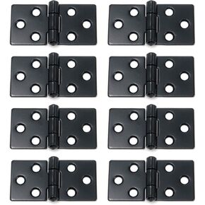 MY MIRONEY Iron Door Hinges Butt Hinge 3" x 1.5" Door Cabinet Hinges Square Corner Hinge Hardware 6 Holes Black Door Docking Hinge Pack of 8