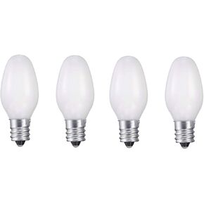 Night Light Bulb White Pack of 4 (10 Lumens, 5 watts, 120 Volts)