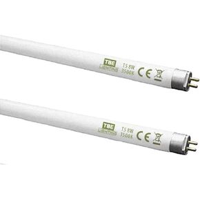 8w / 12 inch Soft White 3500K tubes - F8T5/D Fluorescent Tube Lamps 288mm / 12''- CFL Bulbs - G5 2-Pin Base fittings - T5 High Efficiency Lamps (2-PACK)