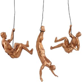 Climber Sculpture, Modern Decorative Wall Art Male Sculpture, Creative Rust Climber Art Decorative Home Male Sculpture (Bungee Jumping)