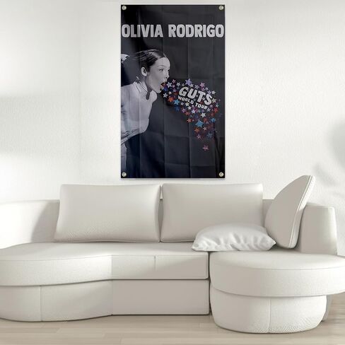Olivia Singer 3x5Ft Tapestry Rodrigo Guts Tapestry with 4 Grommets Music Album Cover Wall Hanging for Outdoor Indoor Decor in Saudi Arabia