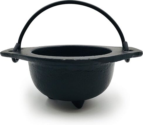 Cast Iron Cauldron - Charcoal Incense Burner, Halloween Decor, Altar Supplies - 3 Inch Diameter in Saudi Arabia