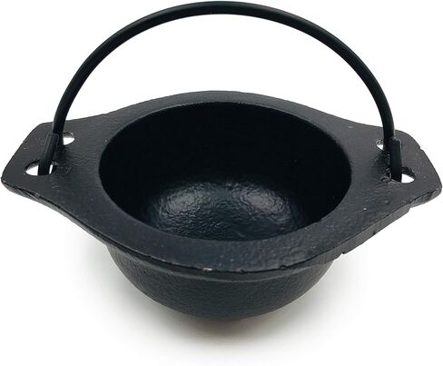 Cast Iron Cauldron - Charcoal Incense Burner, Halloween Decor, Altar Supplies - 3 Inch Diameter in Saudi Arabia