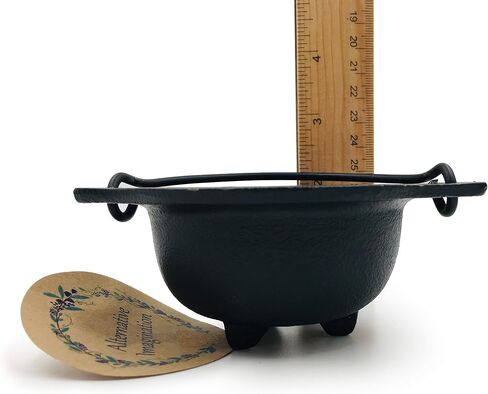 Cast Iron Cauldron - Charcoal Incense Burner, Halloween Decor, Altar Supplies - 3 Inch Diameter in Saudi Arabia