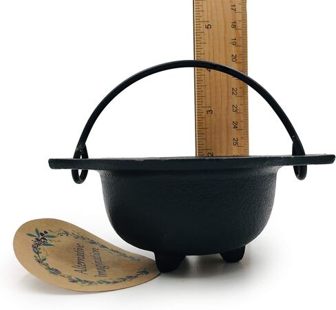 Cast Iron Cauldron - Charcoal Incense Burner, Halloween Decor, Altar Supplies - 3 Inch Diameter in Saudi Arabia