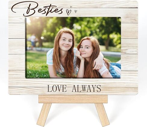 Bestie Photo Frame, Bestie Love Always Frames, Friend Birthday Gifts For Women, Best Friend Friendship Gifts For Women Friends Birthday Christmas, Tabletop Picture Frame With Easel (A43) in Saudi Arabia