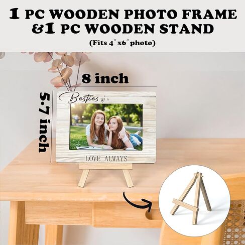 Bestie Photo Frame, Bestie Love Always Frames, Friend Birthday Gifts For Women, Best Friend Friendship Gifts For Women Friends Birthday Christmas, Tabletop Picture Frame With Easel (A43) in Saudi Arabia