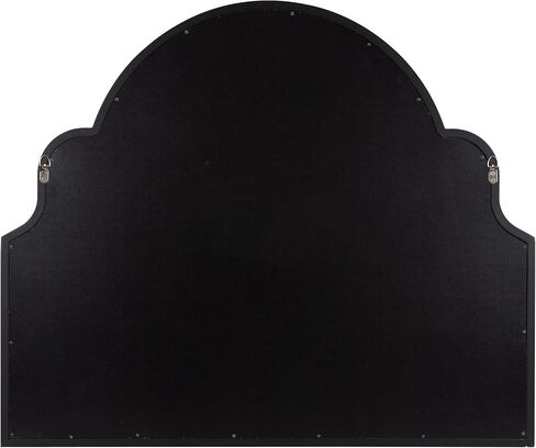 Kate and Laurel Hogan Wooden Arched Wall Mirror, 20 x 30, Rustic Brown, Vintage Farmhouse Moroccan Arch Wood Mirror with Unique Scalloped Corners and Modern Shape in Saudi Arabia
