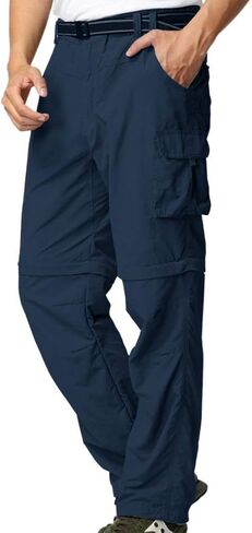 سروال رجالي للمشي لمسافات طويلة قابل للتحويل سريع الجفاف بسحاب للصيد والسفر وسفاري in Kuwait