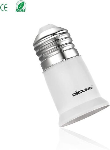 DiCUNO E26 to E26 Socket Extender-3CM/1.18 Inch Extension, 165℃ Heat-Resistant No Fire Hazard, Standard Medium E26 Light Bulb Socket Extension 6-Pack in Saudi Arabia