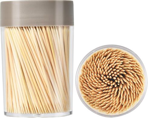 Wooden Toothpicks 500 Count with Toothpick Container Sturdy Smooth Finish Bamboo Tooth Picks for Teeth，Party，Dessert in Saudi Arabia
