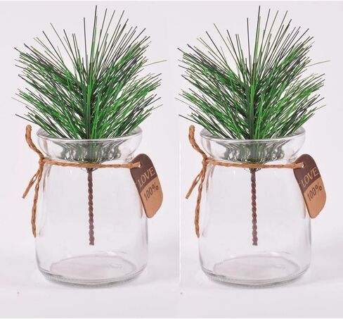 Artificial Green Pine Needles Branches Fake Small Pine Twigs Stems Evergreen Picks Holiday Tree Decorations in Saudi Arabia