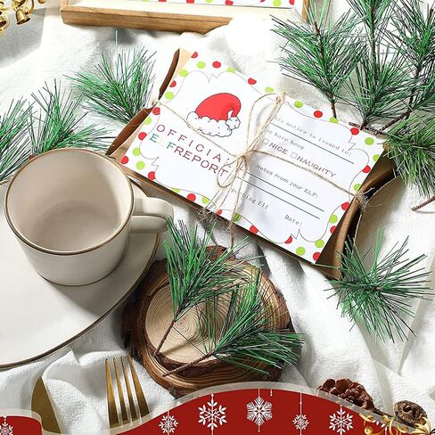 Artificial Green Pine Needles Branches Fake Small Pine Twigs Stems Evergreen Picks Holiday Tree Decorations in Saudi Arabia