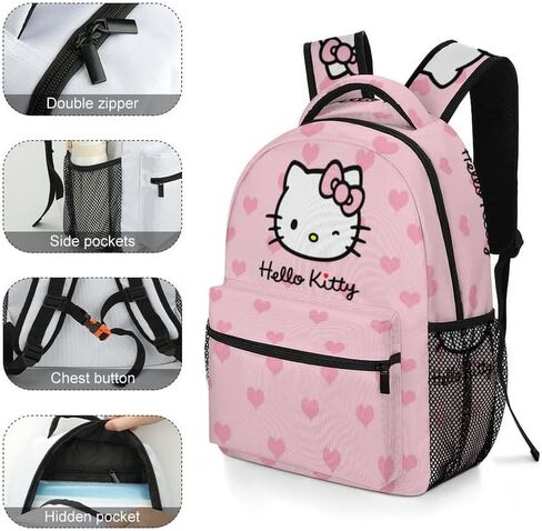 Kawaii Backpack Cartoon Cat Backpack Backpack School Bookbag Cute Fashion Backpack Travel Backpacks, Style 1 in Saudi Arabia