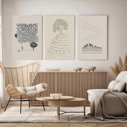 Reateforin المسيح الحي يطبع الفن الجداري المسيحي يسوع على المسار صور معرض إعلان الأسرة مجموعة من 3 LDS جدار الفن القديس طباعة قماش هدية دينية ملصقات مسيحية للمنزل 12 "× 16" in Kuwait