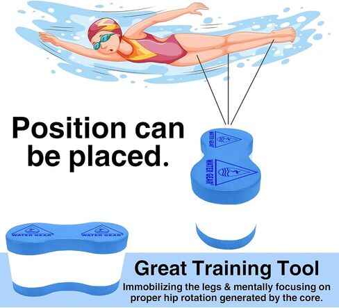 Water Gear Pull Float - Pool Training Aid - Improve Upper Body Strength - Soft and Comfortable - Aquatic Workout and Exercise - in Saudi Arabia