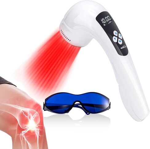 جهاز العلاج بالضوء الأحمر، جهاز العلاج بالضوء البارد مع شاشة LED لتخفيف آلام العضلات، علاج محمول بالأشعة تحت الحمراء للإنسان/الحيوانات الأليفة (4 مستويات + 3 إعدادات للمؤقت) in Saudi Arabia