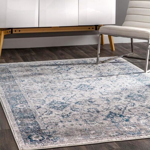 سجادة منطقة NuLOOM Vintage Anaelle، مقاس 10.16 سم × 15.24 سم، أزرق in Saudi Arabia